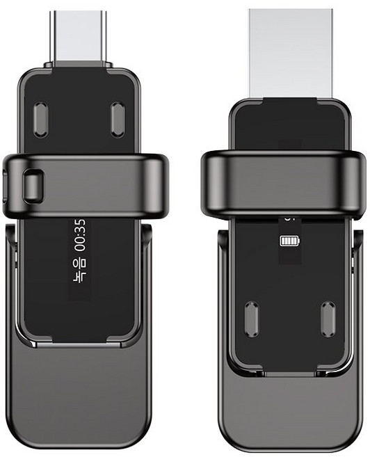 RUN기술 초소형 녹음기 휴대폰으로 바로 확인 USB-C타입, 블랙, 8G