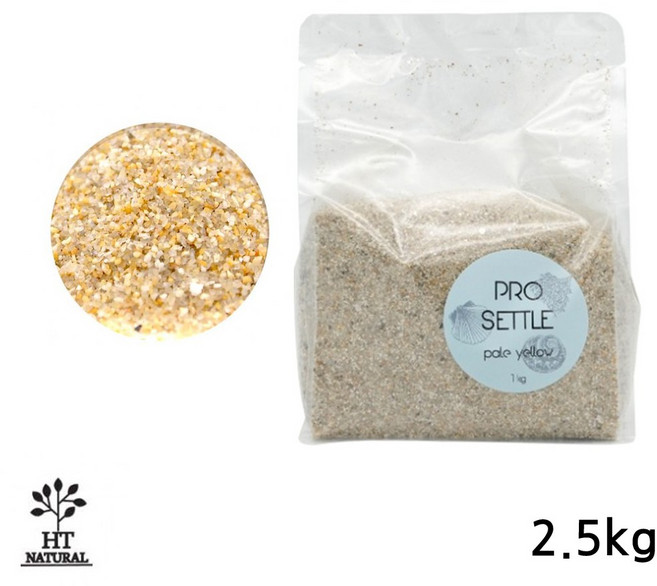 샘아쿠아 프로 세틀 페일 옐로우 2.5kg 샌드/ 모래 바닥재, 1개