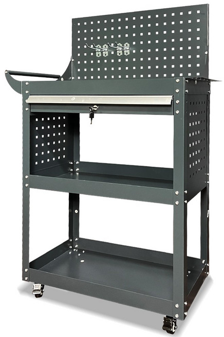 이동식 공구함 3단 공구다이 작업대 철제 공구카트 작업선반 높이 90cm, 1개