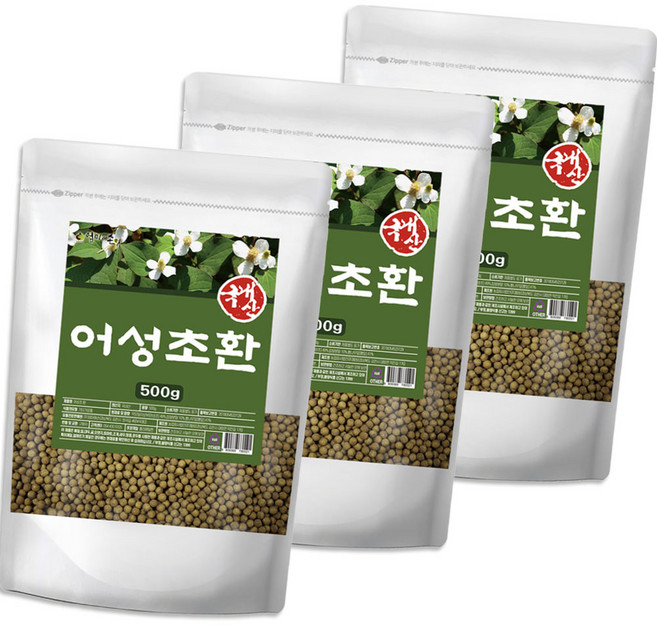 국산 어성초 약모밀 뽕잎 감귤껍질 맥아 환 정 WB, 500g, 3개, 500g