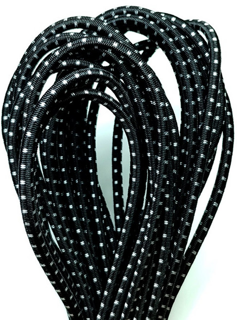 고무줄 텐트고무줄 굵은고무줄 탄성끈 탄성고무줄 폴대고무줄, 약3mm블랙바탕에흰색(1개당=3미터)