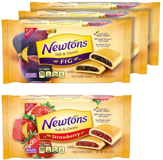 Newtons 뉴턴스 쿠키 무화과 스트로베리 버라이어티팩 283g 4개