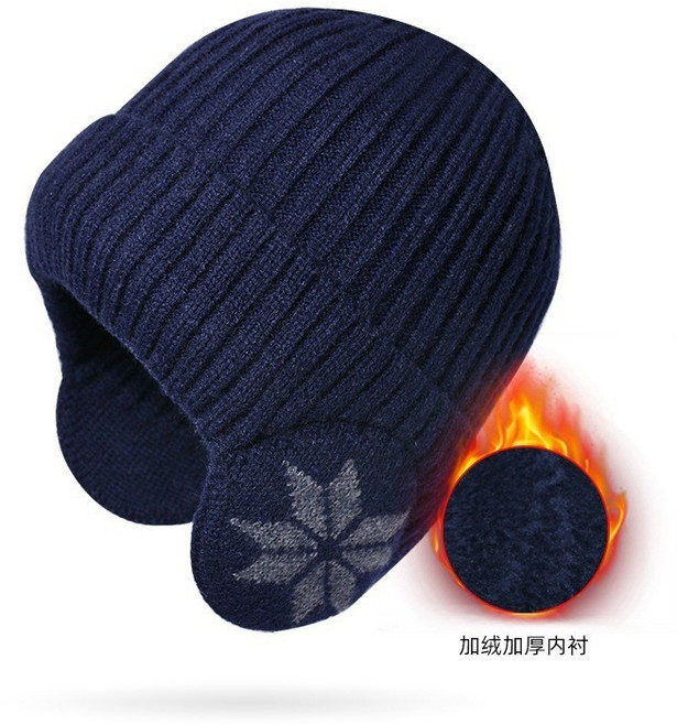 新款加絨毛線帽 護耳保暖
