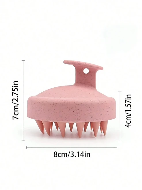 1PC 실리콘 두피 마사지 헤어 세척 브러쉬 습식 건식 소프트 실리콘 빗 두피 관리용 헤어 클렌징 목욕 브, 05 1PC-M-Pink