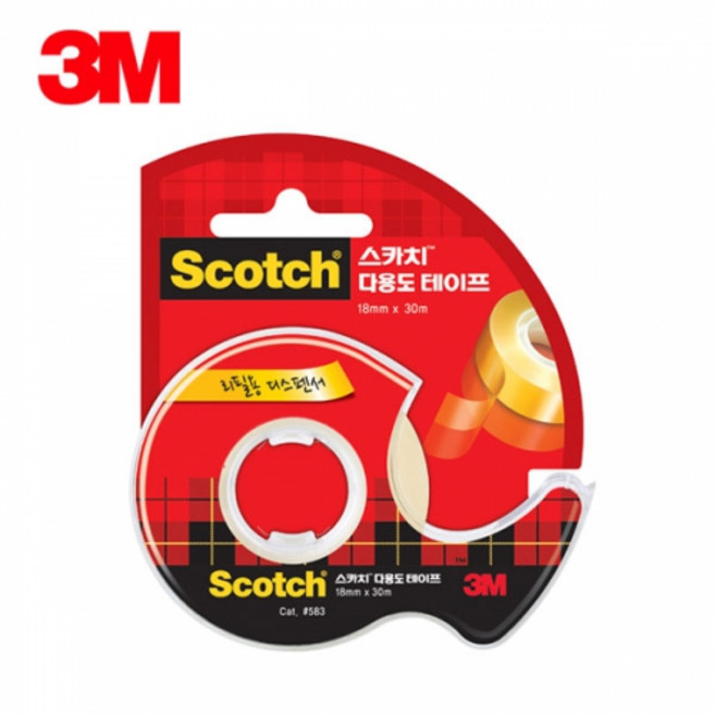 스카치 3M 다용도 셀로판테이프 디스펜서 581 18 mm x 15 m, 1개