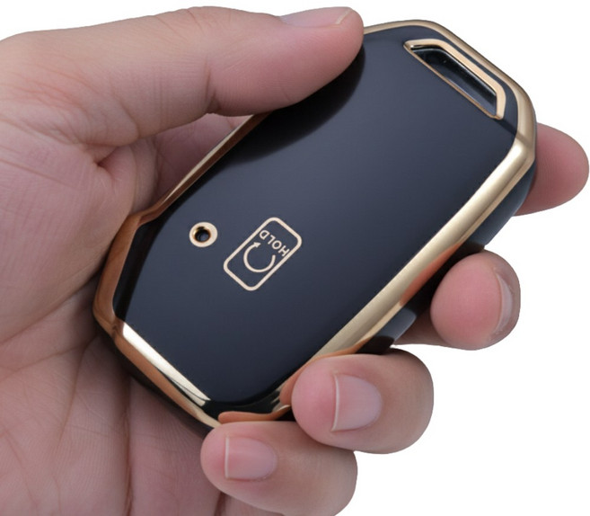 기아 차키 케이스 스포티지 올뉴K3 K5 K7프리미어 K8 쏘렌토 EV6 니로 셀토스 카니발 호환 키 케이스, 5버튼, 블랙