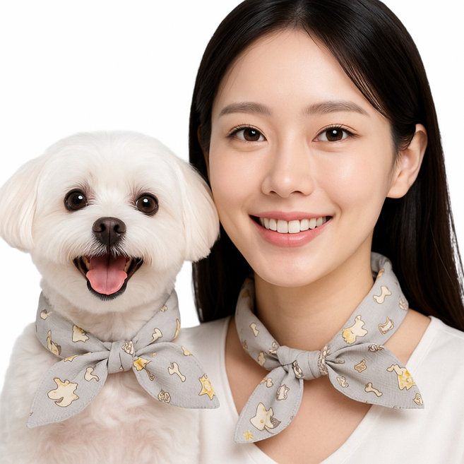 그램도그 강아지 쿨스카프 쿨링 넥쿨러, 1개, 그레이