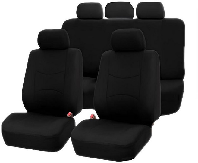 通用型汽車座椅套 易清潔 防曬 防塵, 黑色網紗款(後座), 1個