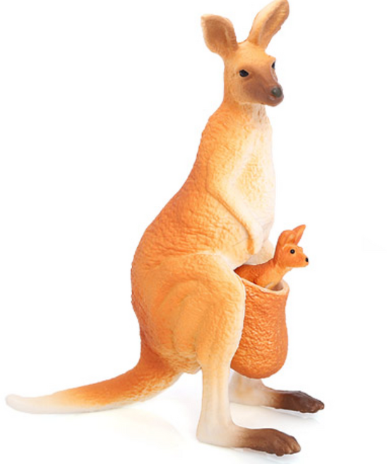 제트피규어 캥거루 분리형 동물 피규어 장난감 모형, 1개