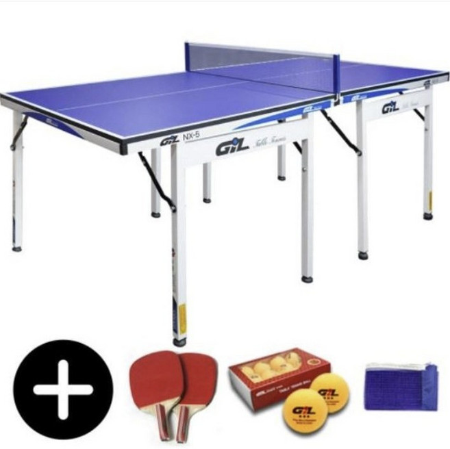 미니 가정용 실내용 이동식 접이식 NX-5 미들 탁구대 미들용 기본형 패키지A, NX-5 블랙 풀세트, 1개