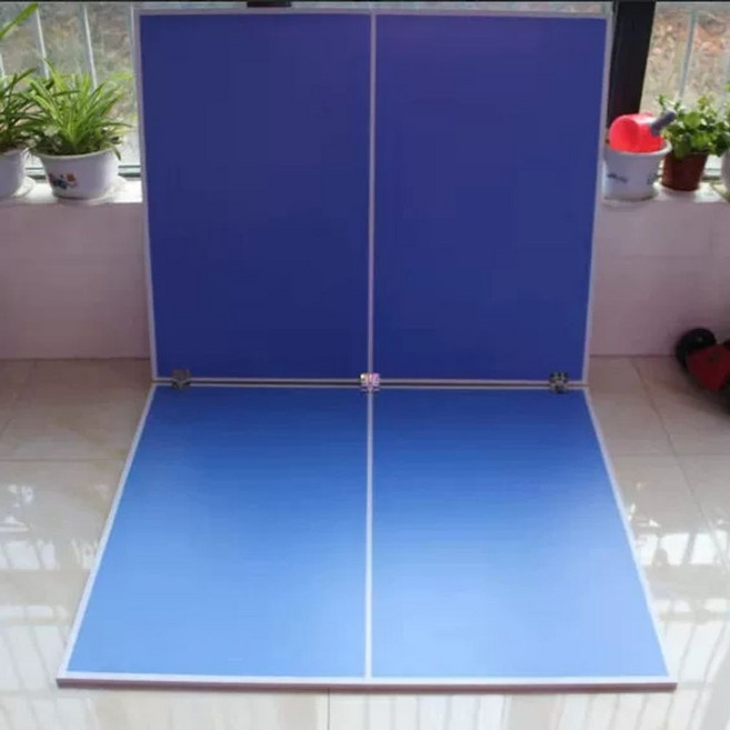 가정용 탁구대 접이식 간이 다이 2.4mx1.2m 실내용 폴딩 탁구테이블 상판 사이즈 중간, 1개, I. 두께 1.5cm 크기 2.1 x 1.2cm의 접이