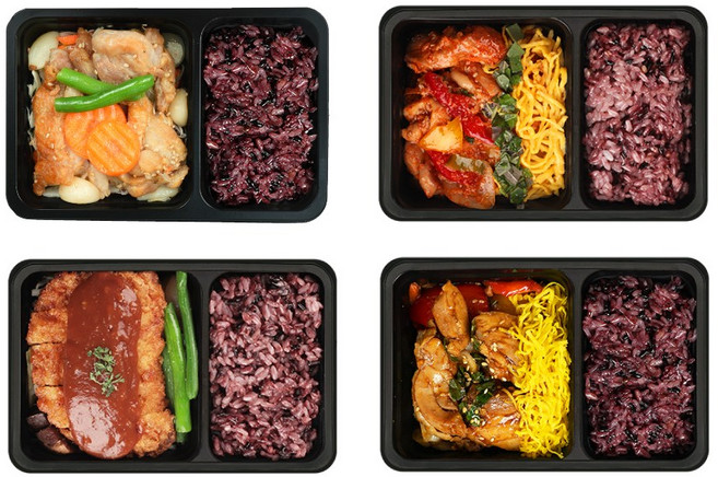 [샐러드보울] 넉넉소반 흑미밥 4종 세트 프리미엄 직장인 혼밥 도시락, 1.398kg, 1세트, 흑미4종