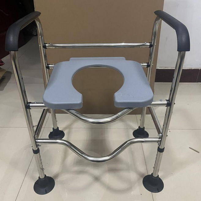 新品 馬桶增高器老人移動坐便器架子殘疾人加高凳坐便椅升高墊家用扶手 副廠商品, 吸盤單槓36-65釐米 送厚墊