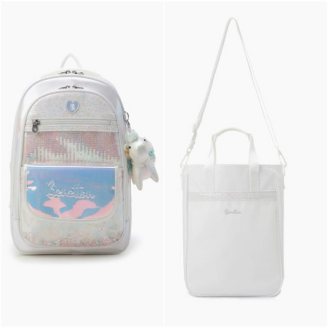 [AK평택점] [베네통 키즈] 블링플랩책가방세트QCBG02611 QCBG12611IVSE