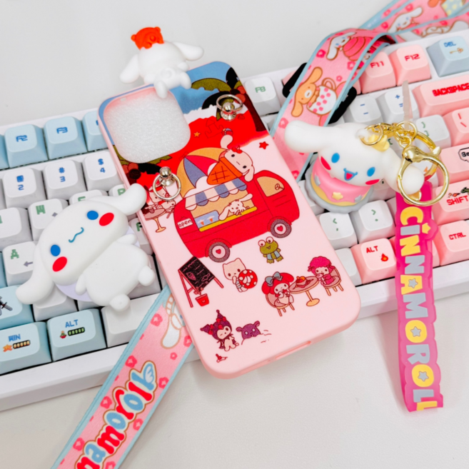 핑크 시나모롤 캐릭터 아기자기 잼폰 ZEM 포켓몬에디션3 마이브키즈폰 ATM150케이스