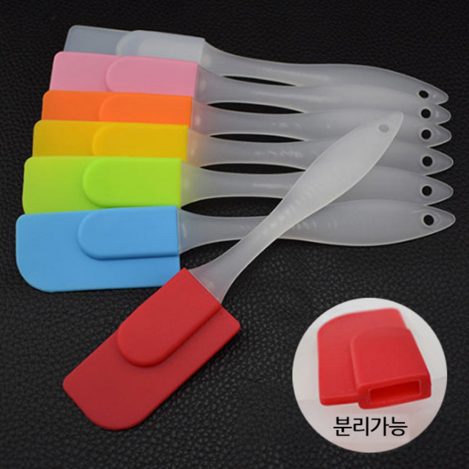 실리콘 스파츌라(색상랜덤) 미용 다용도 고무 주걱 염색 디퓨저 재료 DIY
