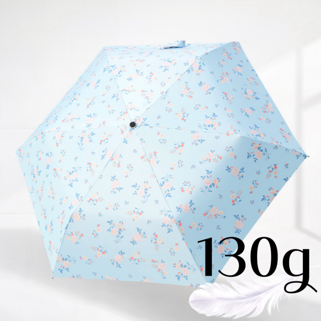 obp 130g 초경량 일본식 꽃무늬 UV 자외선차단 암막 양산 우양산