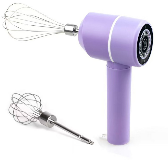 무선 전동 생크림 휘핑기 거품기 핸디 우유거품기, 자주색, KD-335