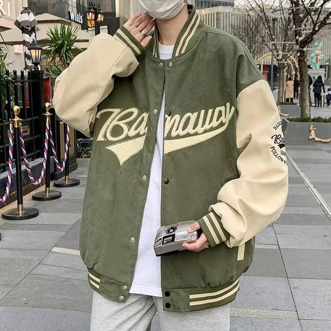 킹앤조이 알리트 부클 빈티지 스웨이드 야구점퍼