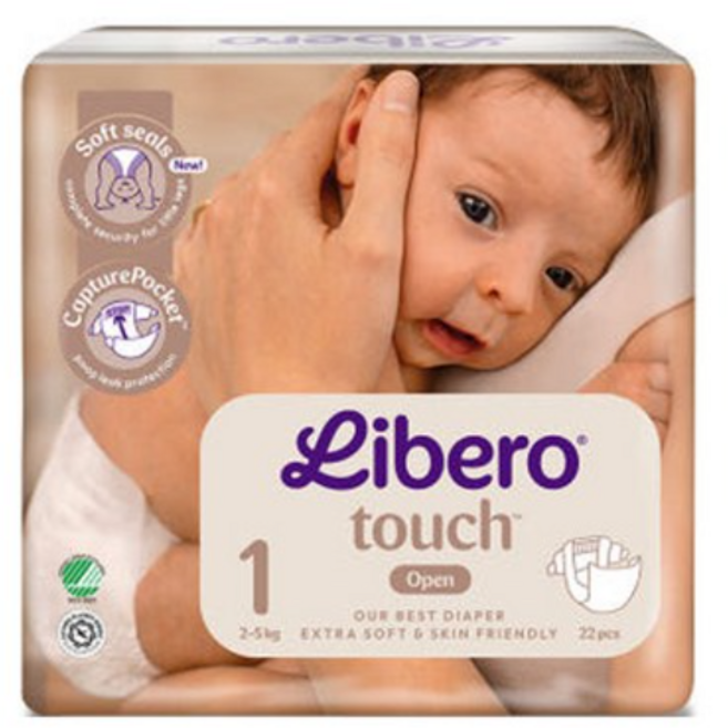 리베로 터치 밴드형 기저귀 남녀공용, 1단계, 132매