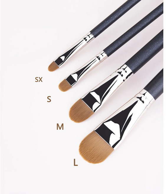 옐로우 파데브러쉬 컨실러스팟 브러쉬 파운데이션 브러쉬, L 파운데이션 브러쉬, 1개