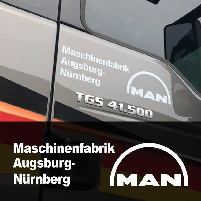 만 트럭 아우스부르크 데칼 스티커 MAN truck, 1개, 골드헤어라인