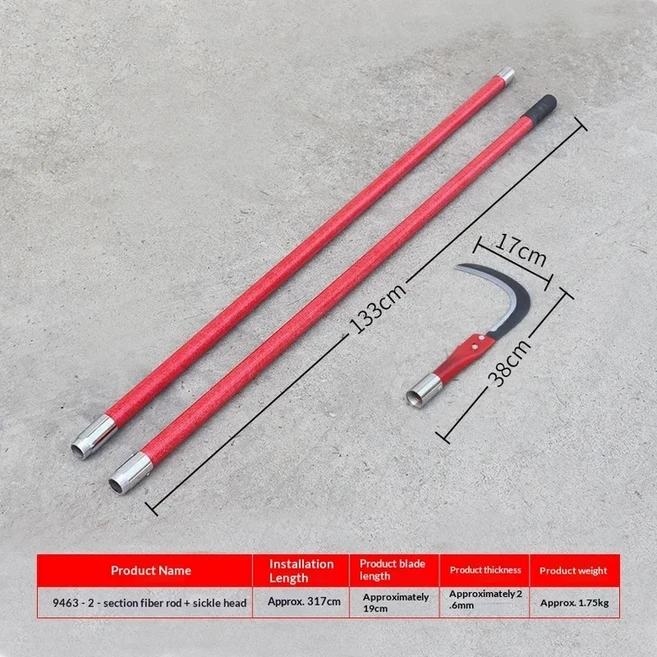 고성능 전정가위 접이식 망간강 단조 수확용 긴 손잡이 가지치기용 톱 연장형, 03 With two poles