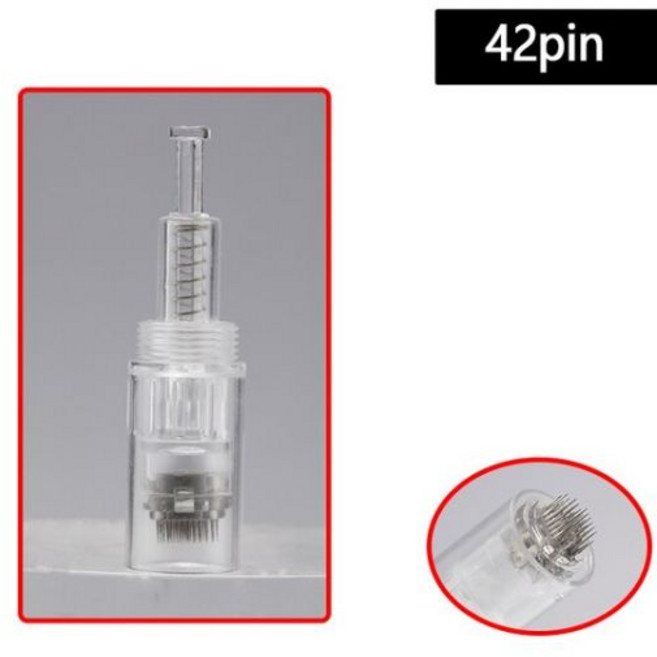 오토 MTS 니들 카트리지 10/50pcs Microneedling 펜 나사 36 핀 microneedle 전기 Microneedle 닥터 MESO 111948, 100개_42핀