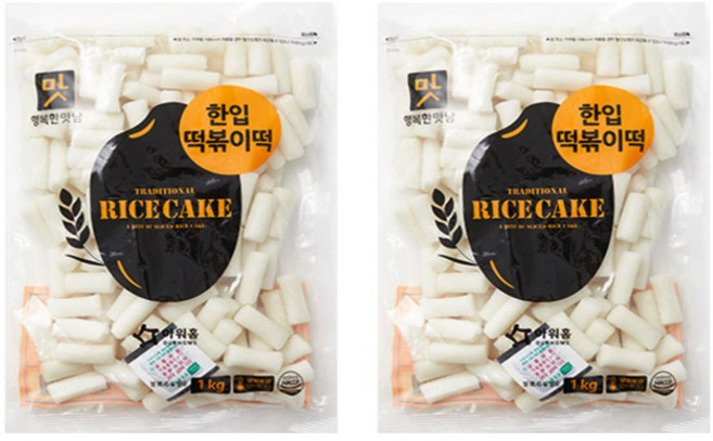 아워홈 행복한맛남 한입 떡볶이떡, 2개, 1kg