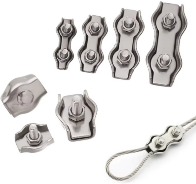 아이맥스몰 스텐 와이어 클램프 케이블 고정 싱글 더블 서스 sus 304, 와이어클램프 싱글 M6, 1개