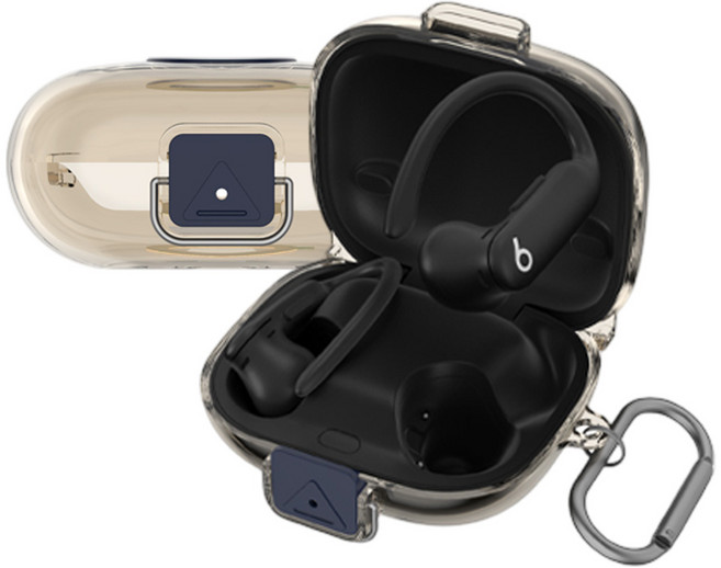 GRAYCO 애플 파워 비츠 프로2 락킹 투명 케이스, 그레이, 1개