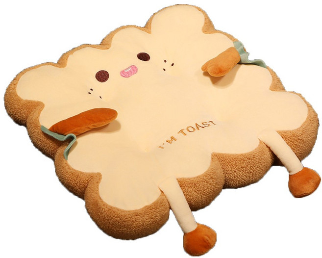 [모사찌] 토스트방석 세트 사무실 차량 식빵 폭신한 쿠션 1개