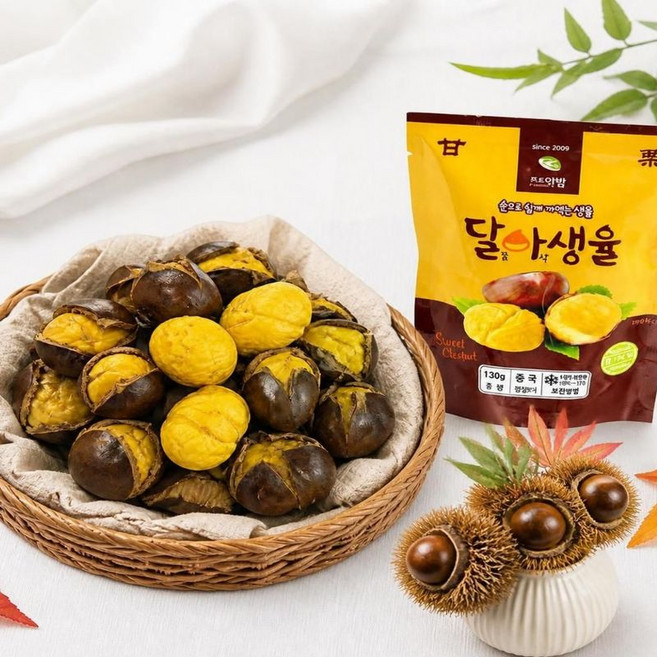 손으로 톡 달콤아삭생율, 2개, 130g