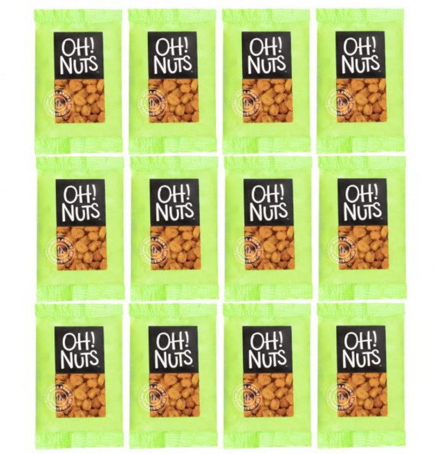 Oh Nuts 파티 믹스 버라이어티 팩 오 너츠 달콤하고 짭짤한 구운 소금맛 개별 견과류 스낵 휴대용 학교용 12개 편리한 다양한 세트 포장 1.5온스씩, 바베큐 옥수수 너트