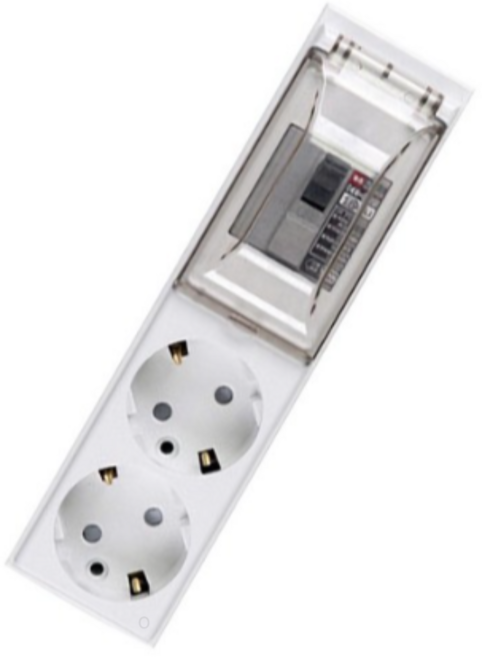 오성정밀 배선차단 고용량 멀티탭 2구, 2.5m, 화이트, 8개