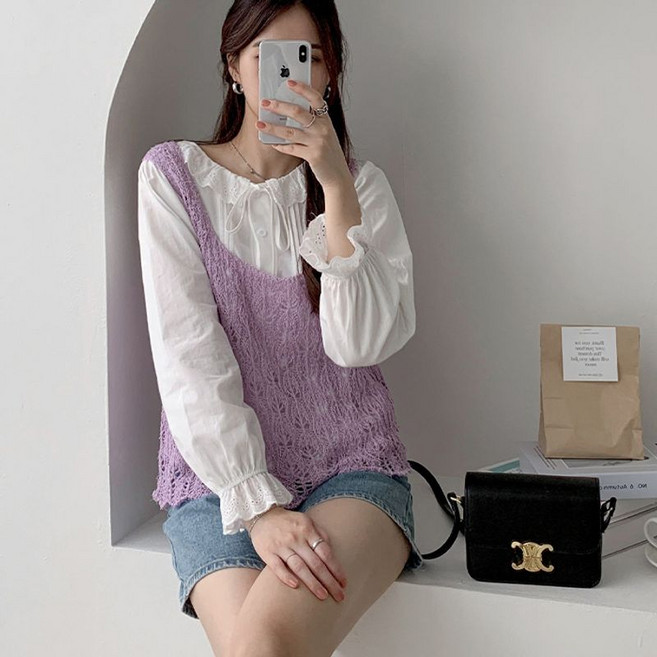 하젤 샘슨 잎사귀 스퀘어넥 뷔스티에 S2229