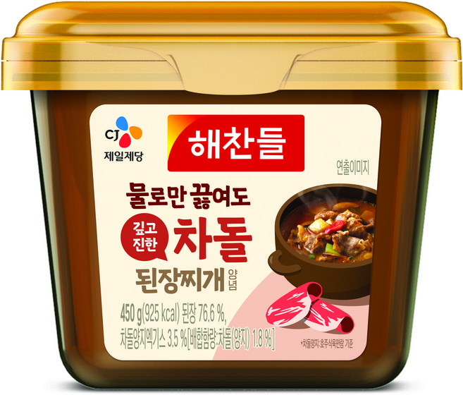 해찬들 물로만 끓여도 깊고 진한 차돌된장, 450g, 11개