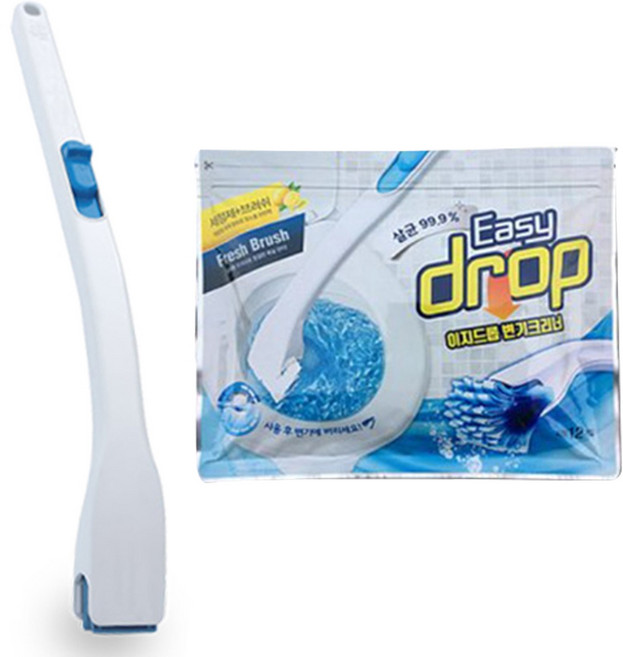 변기클리너 이지드롭 리필, 핸들1개+리필(레몬향12개입), 1개
