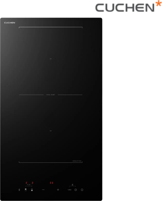 쿠첸 인덕션 2구 주방가전 블랙 CIR-CB23TOB1 플렉스존 268X500, 빌트인, CIR CB23TOB1