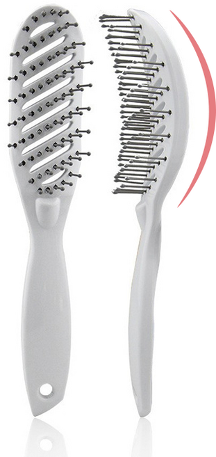 지누아 뿌리 볼륨 헤어 브러쉬 화이트, 1개