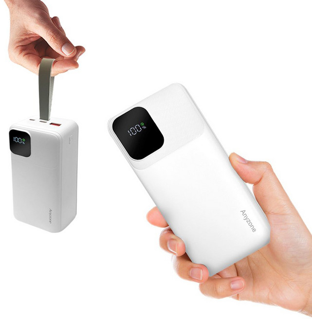 22.5W 일체형 고속 보조배터리 30000mAh C타입 8핀 케이블 내장, 단품, 단품