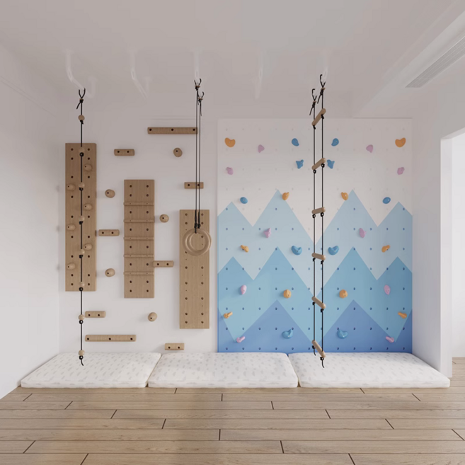 키즈 클라이밍 실내 암벽 등반 아이방 체육관 인테리어, 암벽 포인트x20 등반용 벽과 함께 사용