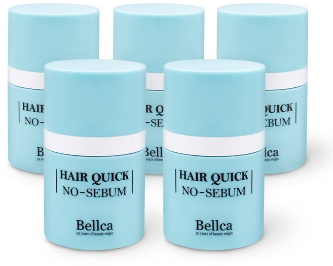 벨카 헤어퀵 노세범파우더 8g 떡진머리 소생템 헤어 전용 노세범 앞머리기름 정수리냄새 SB-0010, 5개