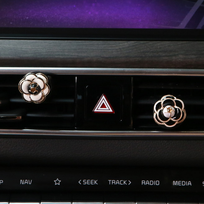 차안의정원 꽃 차량용 방향제 차 방향제 자동차 디퓨져 새차선물 소비르, 화이트코튼, (정원)동백세트, 1개