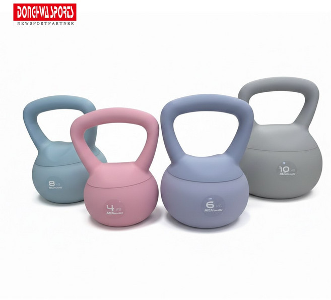 동화스포츠 홈짐 무소음 소프트 케틀벨 [동화스포츠 공식 제품], 1개, 6kg, 라이트 퍼플