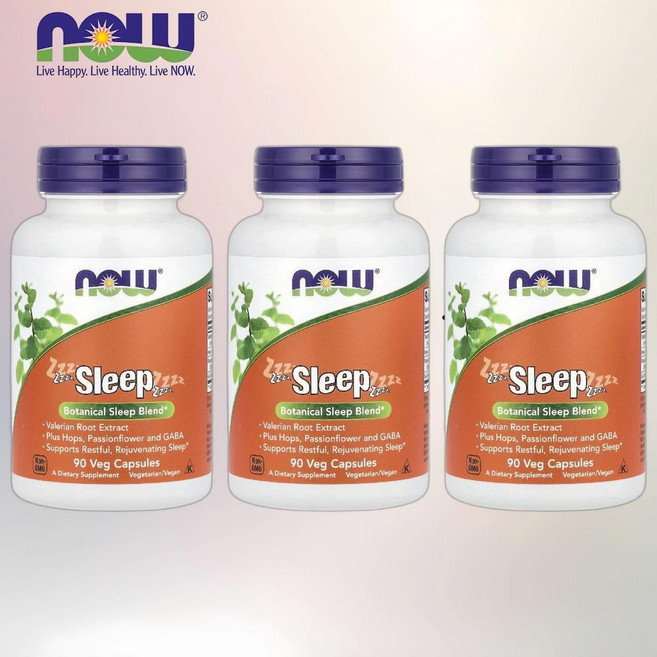 나우푸드 식물성 SLEEP 멜라토닌 무첨가 시계꽃 플라보노이드 90 베지캡슐 2+1, 90정