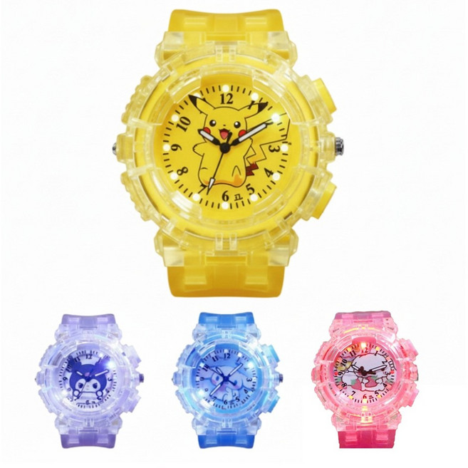 귀여운 강아지 토끼 캐릭터 발광시계 유치원 교회 초등조카 선물(국내당일발송)