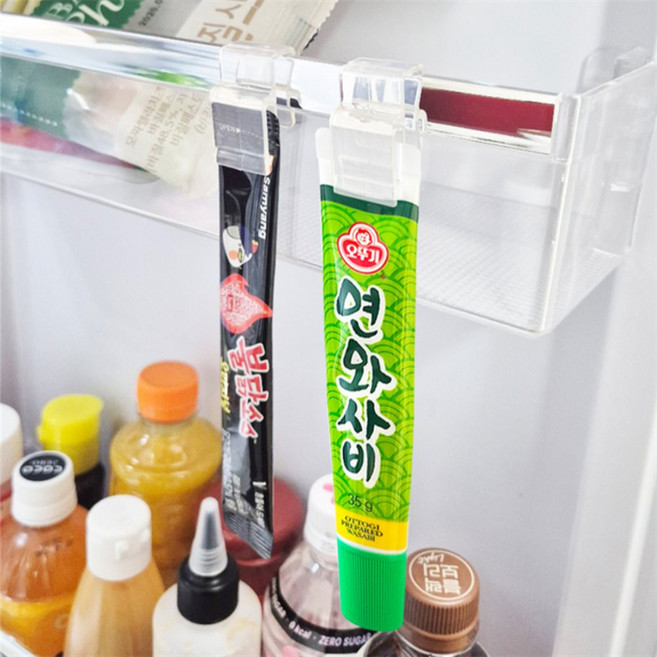 냉장고 도어 수납 소스 홀더 10P 냉장고클립정리함