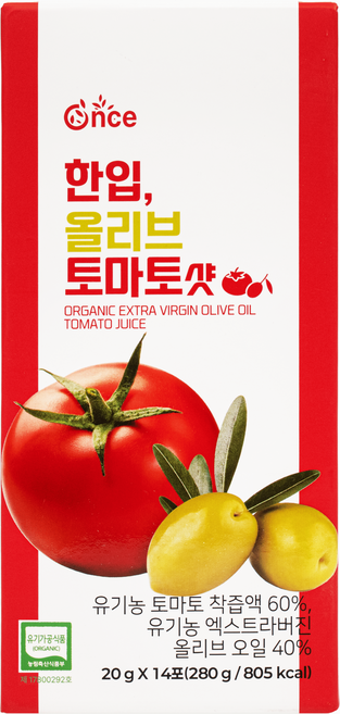 원스 유기농 한입 올리브 토마토, 1박스, 240ml