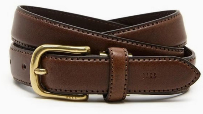 닥스 브라운 슬림 무광버클 소가죽 비조 여성벨트 YMDBBE742W3